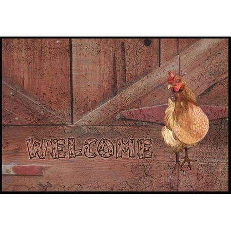 Carolines Treasures SB3075MAT Welcome Chicken Indoor or Outdoor Mat SB3075MAT